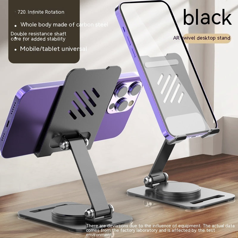 360 Degrees Rotate Metal Desk Mobile Phone Holder Stand For Phone Pad Adjustable Desktop Tablet Holder Table Cell Phone Stand