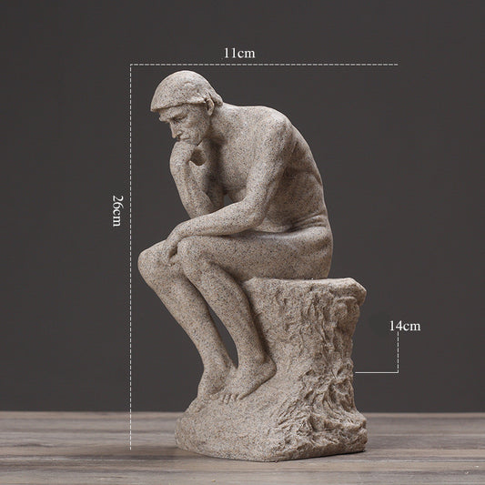 The Thinker resin sculpture