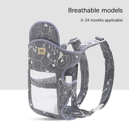 Multifunctional Baby Carrier With Breathable Front And Back In Summer