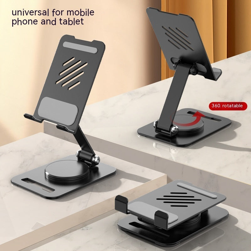 360 Degrees Rotate Metal Desk Mobile Phone Holder Stand For Phone Pad Adjustable Desktop Tablet Holder Table Cell Phone Stand