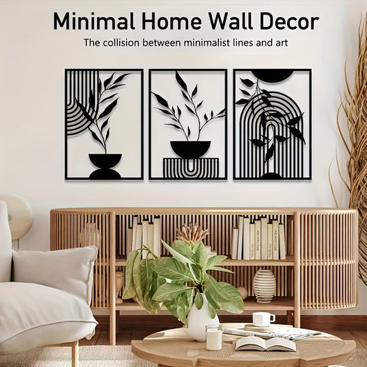 Minimalist abstract metal wall art