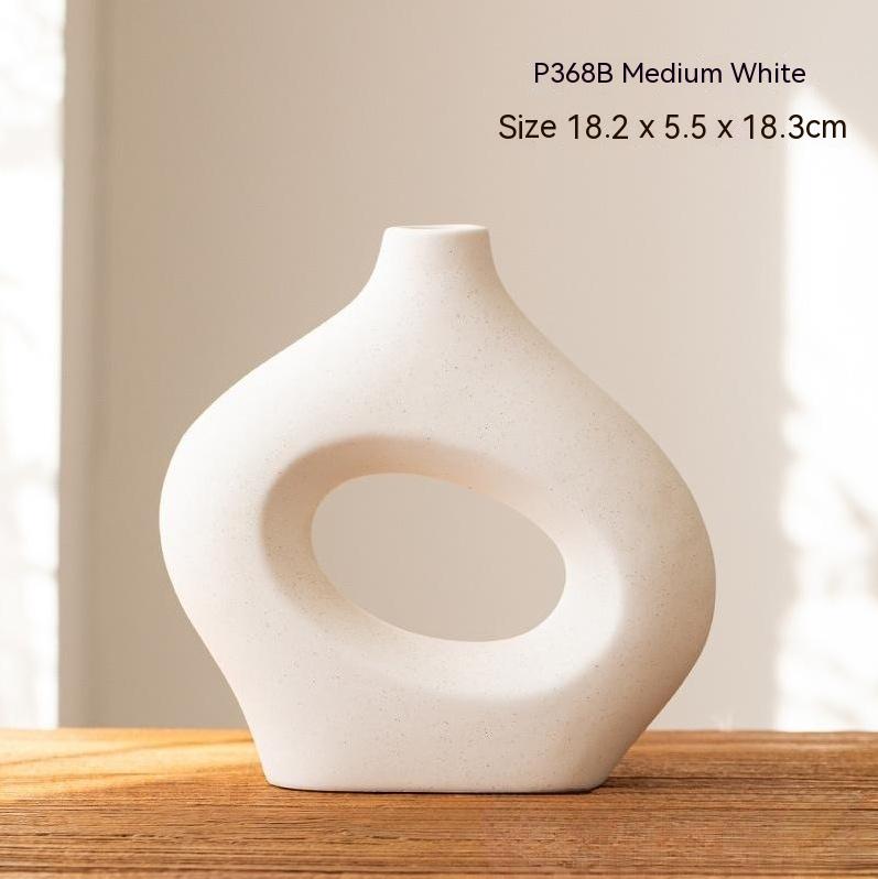 Ceramic Vase Circle Vase Second Generation Decoration Crafts Soft Vase