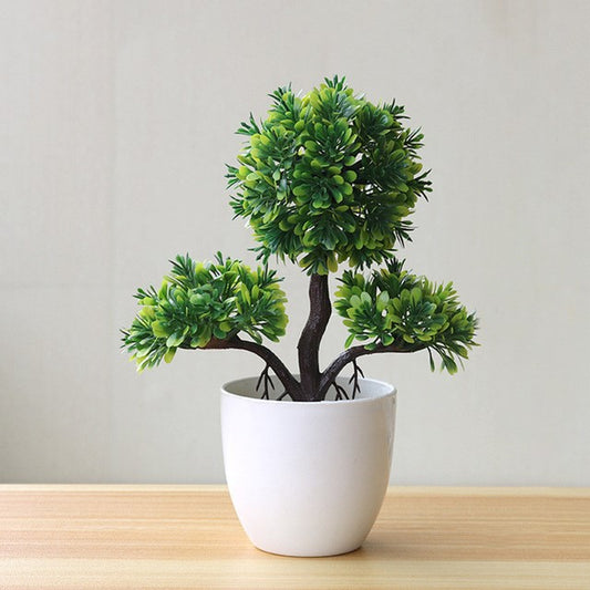 Small potted greenery accent