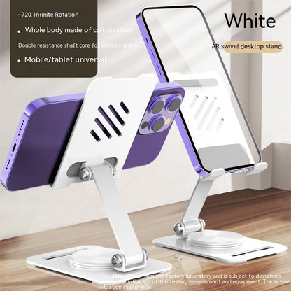 360 Degrees Rotate Metal Desk Mobile Phone Holder Stand For Phone Pad Adjustable Desktop Tablet Holder Table Cell Phone Stand