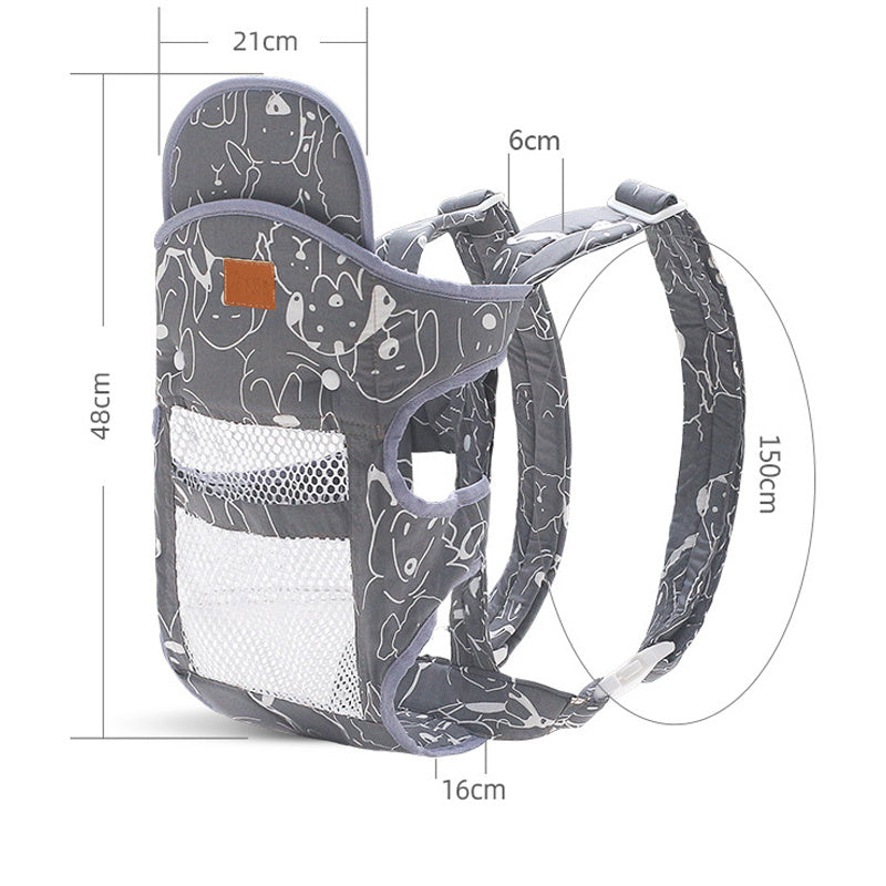 Multifunctional Baby Carrier With Breathable Front And Back In Summer